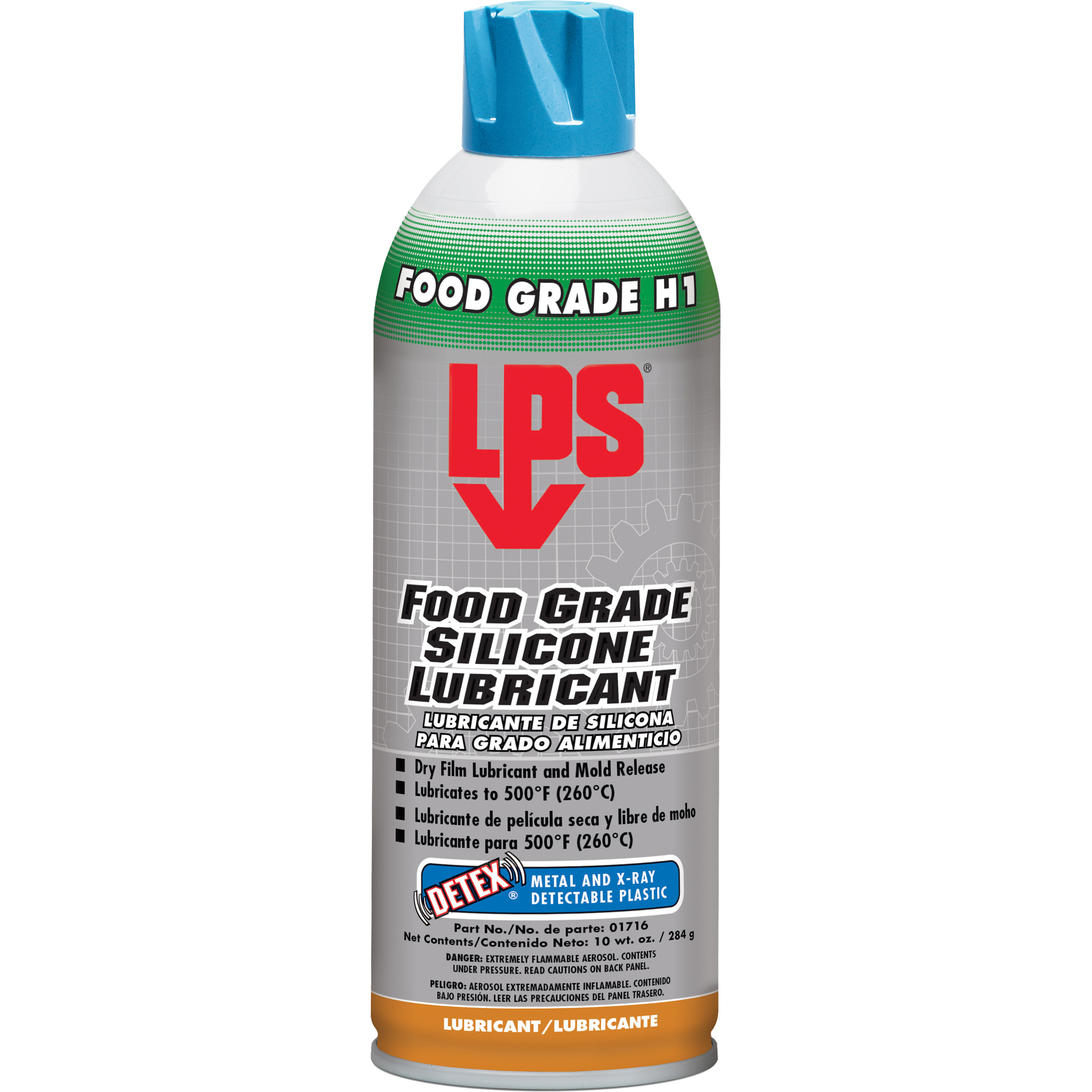 LPS Detex® Food Grade Silicone Lubricant, Aerosol Can Platinum Supply